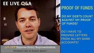 EE LIVE Q&A - Proof of Funds - Do I need to tell immigration about all my debts?