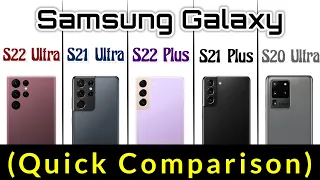 Samsung Galaxy (S22 Ultra vs S21 Ultra Vs S22 Plus Vs S21 Plus Vs S20 Ultra) - Samsung S22 Series