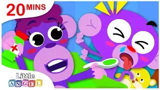 NO NO Health Care Tips - Baby Monkey Gets Sick, Princess Songs, Nursery Rhymes by Little Angel