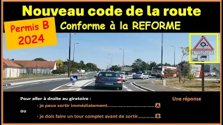 TEST Nouveau examen code de la route 2024 conforme à la nouvelle réforme  GRATUIT n° 72