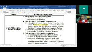 DELITOS  CONTRA LA VIDA , EL CUERPO Y LA SALUD. ASPECTOS CONCEPTUALES . DR. JAVIER CONCHA CONTRERAS