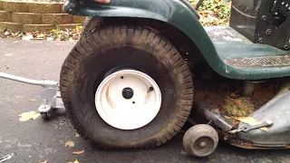 Easiest Way to Remove Rear Wheel Tire on Craftsman LT1000 Lawn Tractor Mower #Shorts