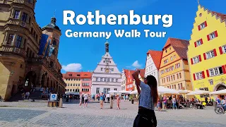 Walk in Rothenburg ob der Tauber Beautiful Germany Old Town | 4K 60fps Virtual Walk Tour