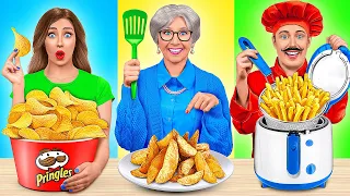 Já vs Babička Kuchařská Výzva | Epická Bitva o Jídlo Multi DO Challenge