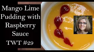 Mango Lime Pudding With Raspberry Sauce - Nutmeg Notebook's Tuesday With Tami #29