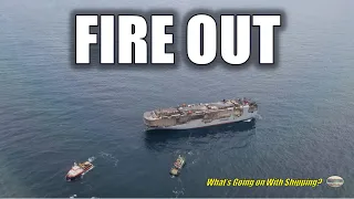 Fremantle Highway Fire Out | Anchored North of Netherlands | Salvage Crew on Board | What's Next?