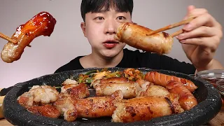 ASMR MUKBANG Beef Intestines Fried Daechang 대창 EATING SHOW