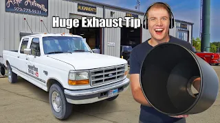 I Put The Biggest Exhaust Tip I Could Buy On My 7.3L Powerstroke