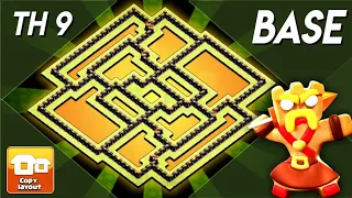 NEW BEST! Town Hall 9 (TH9) Hybrid Base (After TH16 Update) with Copylink! Clash of Clans #0461