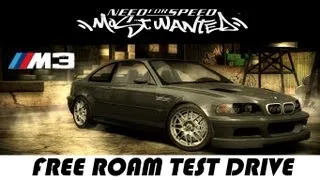 Need for Speed Most Wanted BMW M3 GTR (stock) free roam test drive