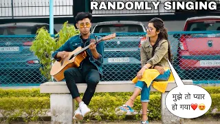 Picking Up Cute Girl Prank With Singing And Guitar | Randomly Singing In Public | Jhopdi K