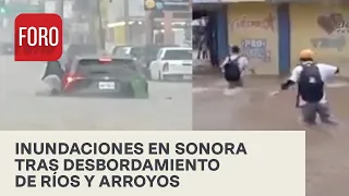 Intensa lluvia provoca desbordamiento de ríos en Sonora - Las Noticias