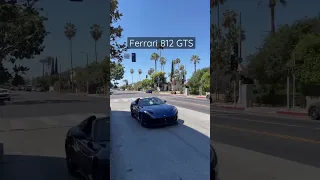 Blu Tour de France Ferrari 812 GTS in Los Angeles #carspex #shorts #ferrari