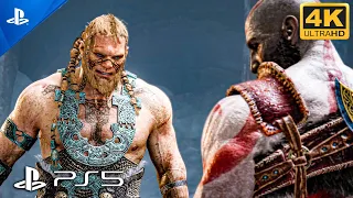 God of War PS5 - Kratos vs. Thor Son Fight Scene (4K ULTRA HD Next-Gen Graphics Gameplay)