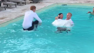 CRAZY! JUMPING IN A POOL IN MY WEDDING DRESS