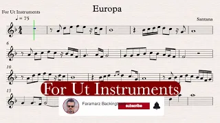 Europa - Santana - Play along for Ut