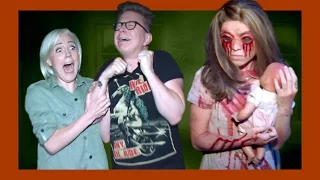 Haunted House Maze with Hannah Hart | The Tyler Oakley Show