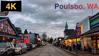 Downtown Poulsbo, WA Driving Tour in Winter 2022.