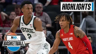 Maryland vs. Michigan State | Highlights | Big Ten Men's Basketball | March 10, 2022