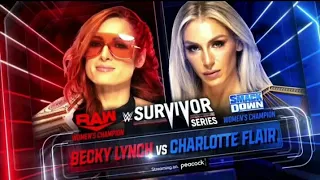 WWE Survivor Series 2021 BECKY Lynch vs Charlotte Flair official match card HD