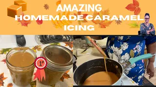 HOMEMADE CARAMEL ICING #amazing #homemade #diy #baking #yummyrecipe #cake