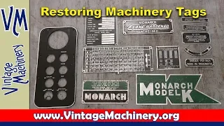 Restoring Machinery Tags, Plates & Badges