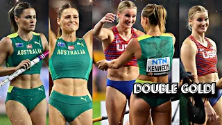 Nina Kennedy & Katie Moon share gold - Women's Pole Vault - World Athletics Championships Budapest