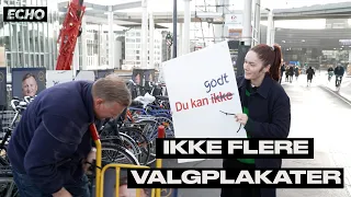 Nu skal valgplakater være taget ned – Amalie konfronterer politikere