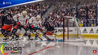 NHL 22 Blue Jackets Sting! Washington Capitals vs Columbus Blue Jackets 4K Ultra Graphics! PS5