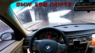 BMW E90 STREET DRIFT POV [HOW TO PROPERLY TAKE A ROUNDABOUT #2]