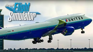 Chicago (KORD) ⇢ Heathrow (EGLL) Full Flight | Boeing 747-8 | Microsoft Flight Simulator | 4K