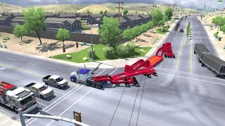 American Truck Simulator - Cozad 13 Axle Trailer - Steering Test #1