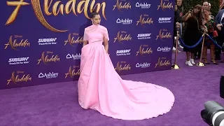 Naomi Scott "Aladdin" World Premiere Purple Carpet