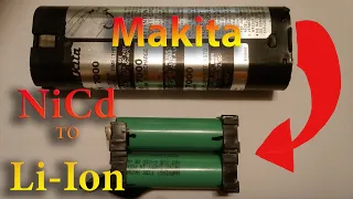 Makita 7000 battery NiCd to Li-Ion Conversion