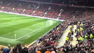 Liverpool fans sing we are liverpool / poetry in motion song at Old Trafford