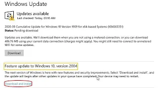 Windows 10 Version 2004 | New Feature Update