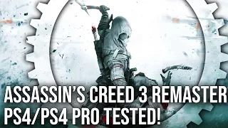 [4K] Assassin's Creed 3: Remastered - PS4/PS4 Pro vs PS3 Graphics Comparison + Frame-Rate Test!