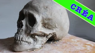 Skull Speed modeling - Crâne modelé en argile