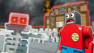 HAUNTED SKELETON ARMY TAKES OVER LEGO CITY! - Brick Rigs Roleplay Gameplay - Scary Lego Jobs