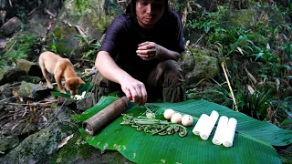 Handmade Bamboo Baskets & Wild Food: Survival Alone | EP.124