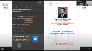 Lecture Series:  David Abarbanel M.D . (12-6-21) - Mayo Clinic
