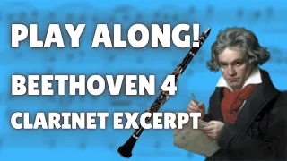 Play Along! Beethoven Symphony No. 4 Clarinet Excerpt - Orchestral Track WITHOUT CLARINET