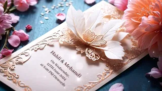 Unique 3D Floral Wedding Invitation Design Slideshow After Effects Template