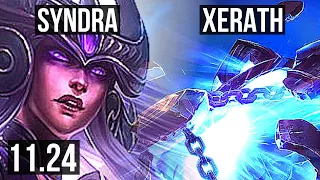 SYNDRA vs XERATH (MID) | 74% winrate, Legendary, 11/2/1 | KR Grandmaster | 11.24