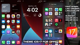 THEME IPHONE IOS 17 FOR OPPO & REALME | FOR COLOR OS 5&6‼️ BATTERY PERCENTAGE