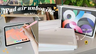 iPad air 4th gen unboxing and review 🧊 how i use it to study