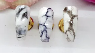 Como hacer marmoleado facil en uñas (3 formas)