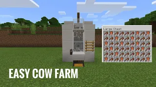 How to make a cow farm |Easy| Minecraft Bedrock Edition