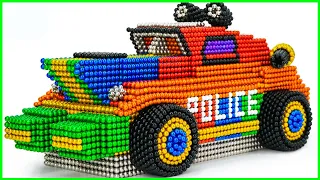 DIY - How To Make Amazing Police Car From Magnetic Balls (Satisfying video)