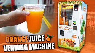 The Coolest Vending Machine Ever! - Fresh Orange Juice